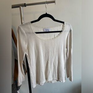 Ivory Pointelle Scoopneck Tee from & Other Stories